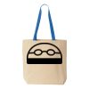 Natural Tote with Contrast-Color Handles Thumbnail