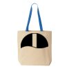 Natural Tote with Contrast-Color Handles Thumbnail