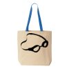 Natural Tote with Contrast-Color Handles Thumbnail