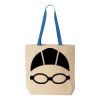 Natural Tote with Contrast-Color Handles Thumbnail