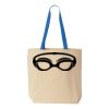 Natural Tote with Contrast-Color Handles Thumbnail