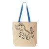 Natural Tote with Contrast-Color Handles Thumbnail