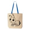 Natural Tote with Contrast-Color Handles Thumbnail
