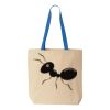 Natural Tote with Contrast-Color Handles Thumbnail