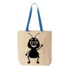 Natural Tote with Contrast-Color Handles Thumbnail