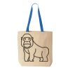 Natural Tote with Contrast-Color Handles Thumbnail