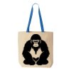 Natural Tote with Contrast-Color Handles Thumbnail