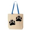 Natural Tote with Contrast-Color Handles Thumbnail