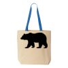 Natural Tote with Contrast-Color Handles Thumbnail