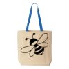 Natural Tote with Contrast-Color Handles Thumbnail