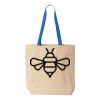 Natural Tote with Contrast-Color Handles Thumbnail
