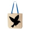 Natural Tote with Contrast-Color Handles Thumbnail