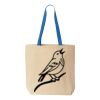 Natural Tote with Contrast-Color Handles Thumbnail