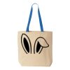 Natural Tote with Contrast-Color Handles Thumbnail