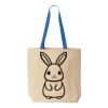 Natural Tote with Contrast-Color Handles Thumbnail