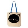 Natural Tote with Contrast-Color Handles Thumbnail