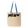 Natural Tote with Contrast-Color Handles Thumbnail