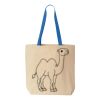 Natural Tote with Contrast-Color Handles Thumbnail