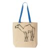 Natural Tote with Contrast-Color Handles Thumbnail