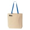 Natural Tote with Contrast-Color Handles Thumbnail