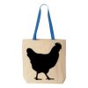 Natural Tote with Contrast-Color Handles Thumbnail
