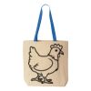 Natural Tote with Contrast-Color Handles Thumbnail