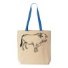 Natural Tote with Contrast-Color Handles Thumbnail