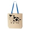 Natural Tote with Contrast-Color Handles Thumbnail