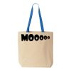 Natural Tote with Contrast-Color Handles Thumbnail