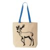 Natural Tote with Contrast-Color Handles Thumbnail