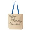 Natural Tote with Contrast-Color Handles Thumbnail