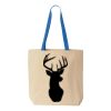 Natural Tote with Contrast-Color Handles Thumbnail