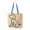 Natural Tote with Contrast-Color Handles Thumbnail