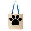 Natural Tote with Contrast-Color Handles Thumbnail