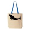 Natural Tote with Contrast-Color Handles Thumbnail