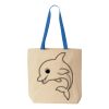 Natural Tote with Contrast-Color Handles Thumbnail