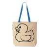 Natural Tote with Contrast-Color Handles Thumbnail