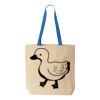 Natural Tote with Contrast-Color Handles Thumbnail