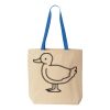 Natural Tote with Contrast-Color Handles Thumbnail