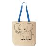 Natural Tote with Contrast-Color Handles Thumbnail