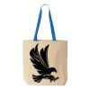 Natural Tote with Contrast-Color Handles Thumbnail