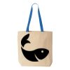 Natural Tote with Contrast-Color Handles Thumbnail