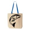 Natural Tote with Contrast-Color Handles Thumbnail