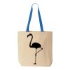 Natural Tote with Contrast-Color Handles Thumbnail