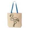 Natural Tote with Contrast-Color Handles Thumbnail