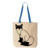Natural Tote with Contrast-Color Handles Thumbnail