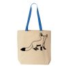 Natural Tote with Contrast-Color Handles Thumbnail