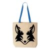 Natural Tote with Contrast-Color Handles Thumbnail