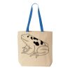 Natural Tote with Contrast-Color Handles Thumbnail