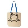 Natural Tote with Contrast-Color Handles Thumbnail